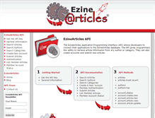 Tablet Screenshot of api.ezinearticles.com